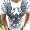 KINGZ Streetwear Tshirt White and Blue Skull