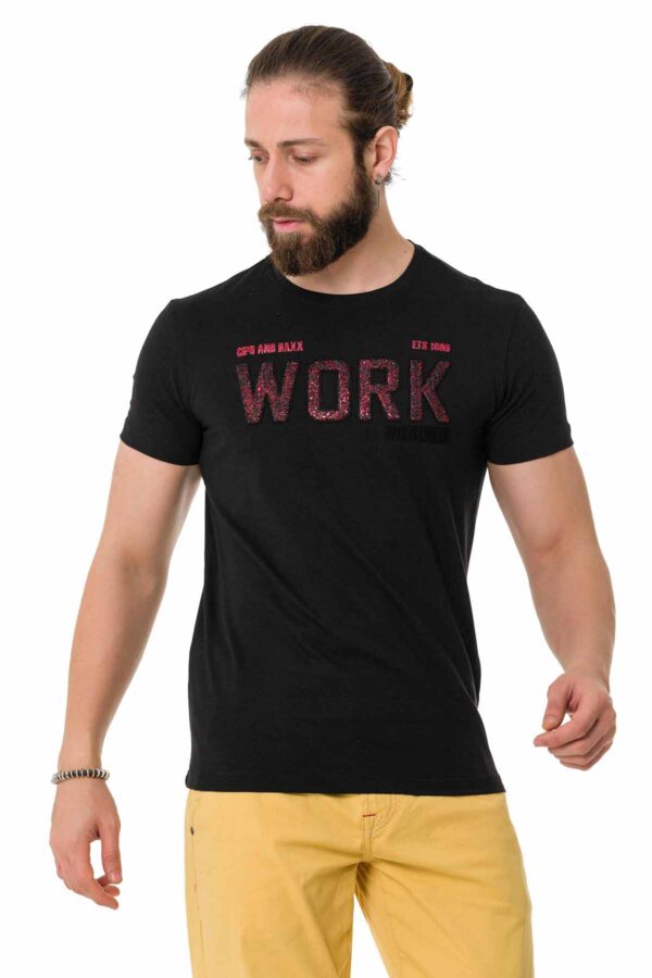 Black-Cotton-Work-Hard-Tshirt-cipo-and-baxx