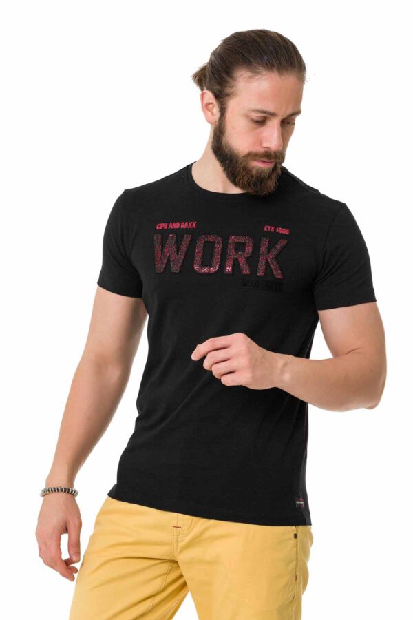 Black-Cotton-Work-Hard-Tshirt-cipo-and-baxx