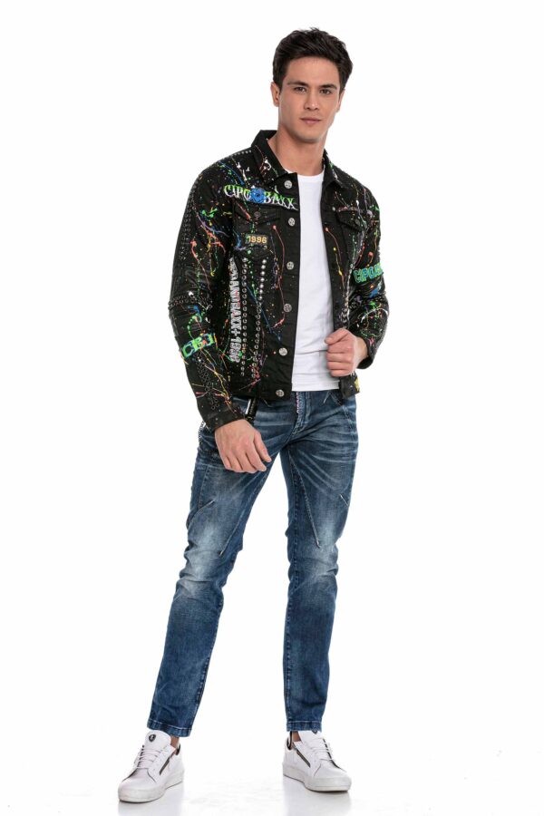 Cipo and Baxx Denim Jacket Luxury Streetwear, party wear