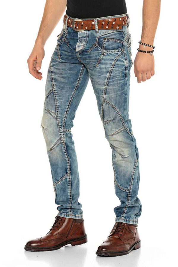 Contrast Stitch Denim Jeans Cipo and Baxx