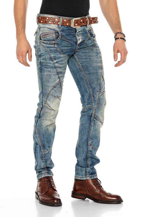 Contrast Stitch Denim Jeans Cipo and Baxx