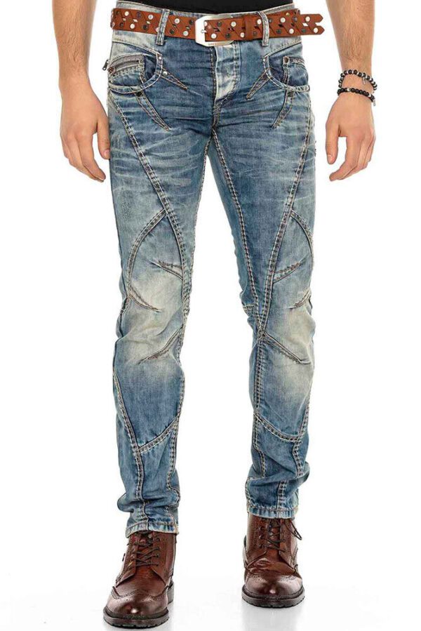 Contrast Stitch Denim Jeans Cipo and Baxx