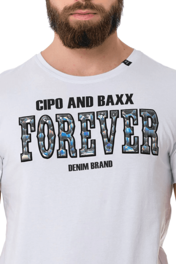 Cotton White Tshirt Cipo and Baxx_CT7362