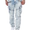 Light Blue Cargo Streetwear Denim Jeans Cipo and Baxx