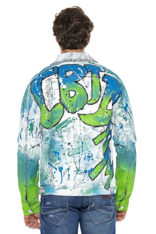 Neon Graffiti Stylish Streetwear Denim Jacket