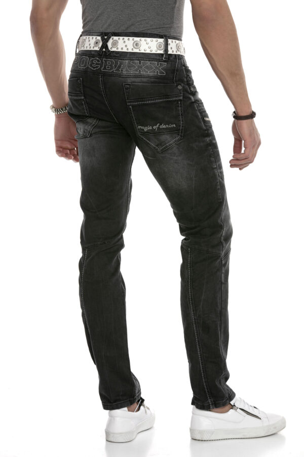 Shadowline Zip-Pocket Black Denim Jeans Cipo and Baxx