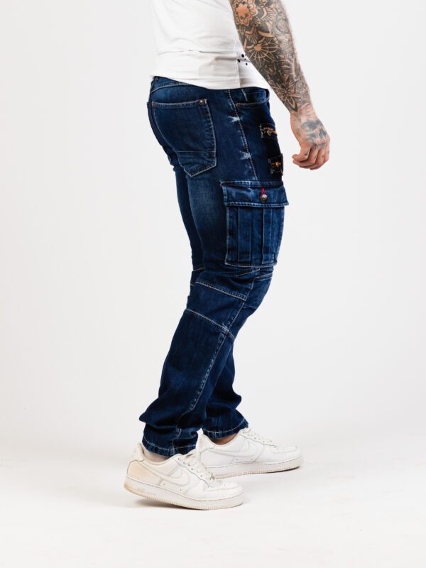 Voyager Cargo Blue Denim Jeans Cipo and Baxx CD798