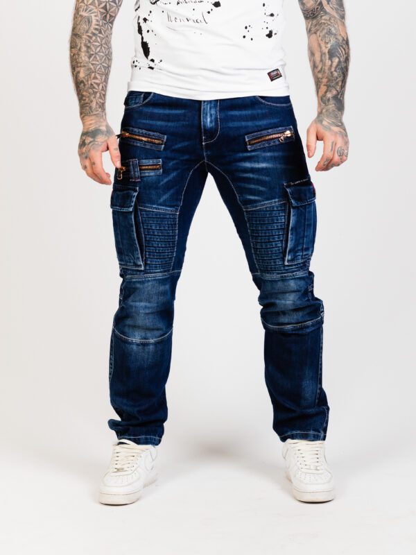 Voyager Cargo Blue Denim Jeans Cipo and Baxx CD798