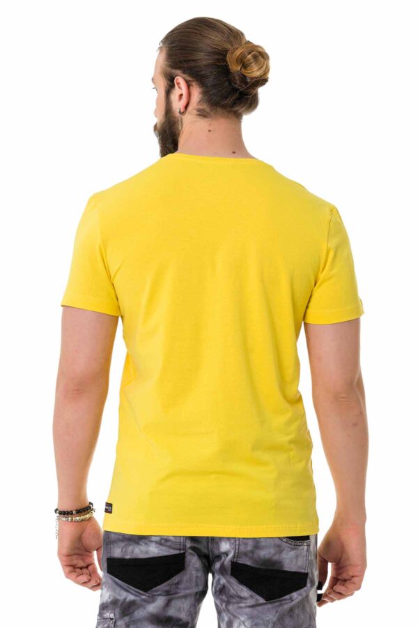 Yellow-Cotton-Work-Hard-Tshirt-cipo-and-baxx