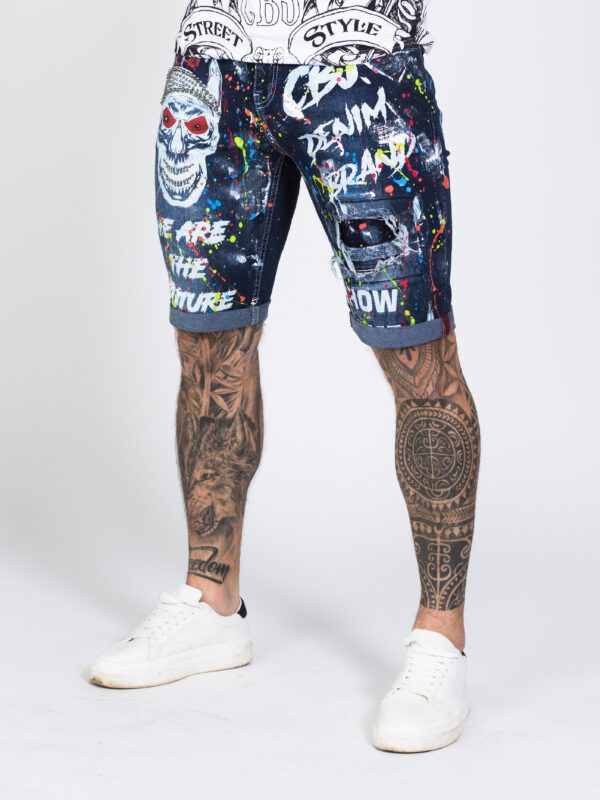 Skull-punk-luxury-denim-men-shorts-cipoandbaxx-ck255