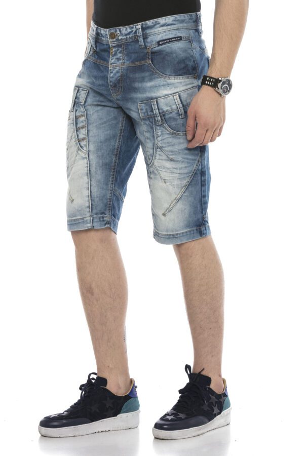 Stylish-embossed-blue-denim-short-for-men-streetwear-cipoandbaxx-ck198