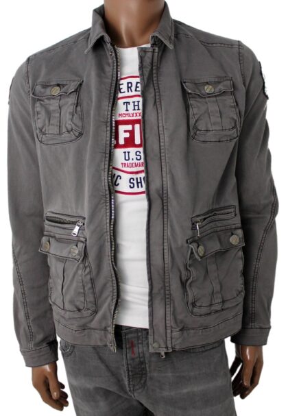 cotton pirate denim men-jacket grey color cipo and baxx cj161