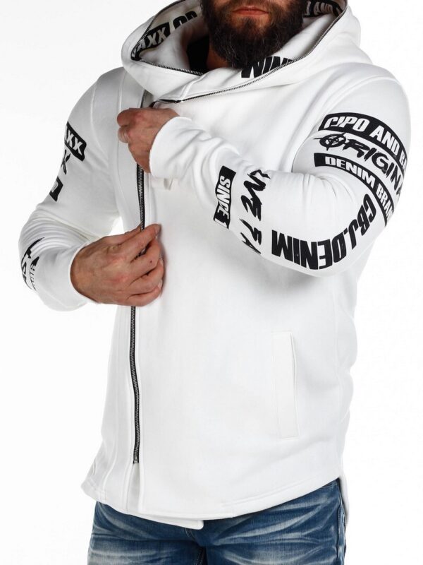 white-cotton-men-hoodie-with-zipper-cipo-and-baxx-cl280