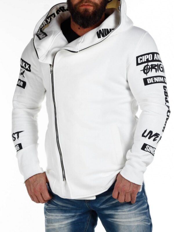 white-cotton-men-hoodie-with-zipper-cipo-and-baxx-cl280