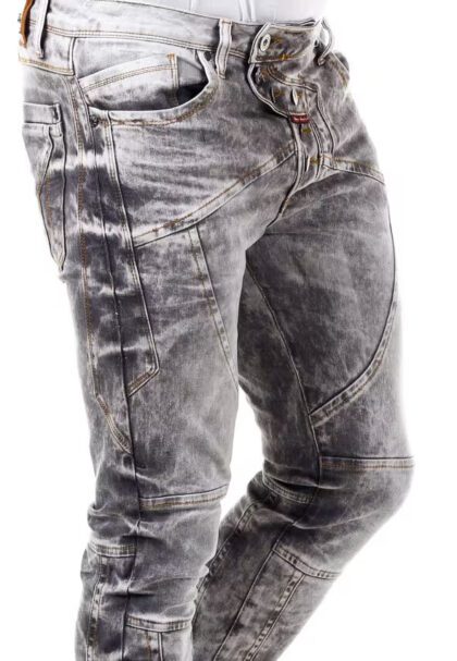 Stonewashed denim gray color cipo and baxx cd718