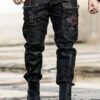 Shimmering Cross Denim Jeans black stylish luxury denim jeans men cross design cd326