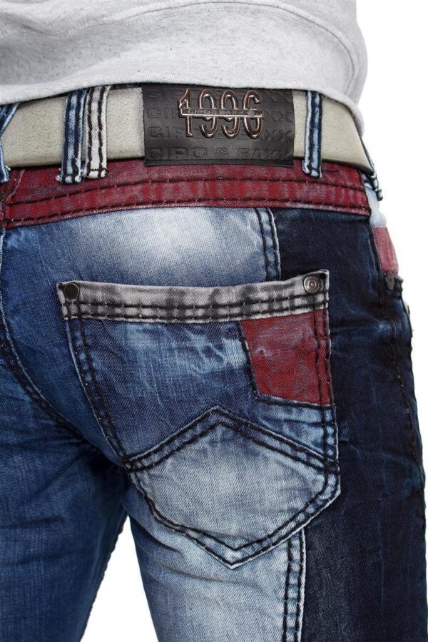 Patchwork Panache Our skilled artisans have meticulously crafted a dazzling tapestry of patches, creating a vibrant and eye-catching display on the front of the jeans. Each patch is unique, contributing to a one-of-a-kind look.