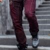 burgundy stylish denim jeans men cipo and baxx cd479