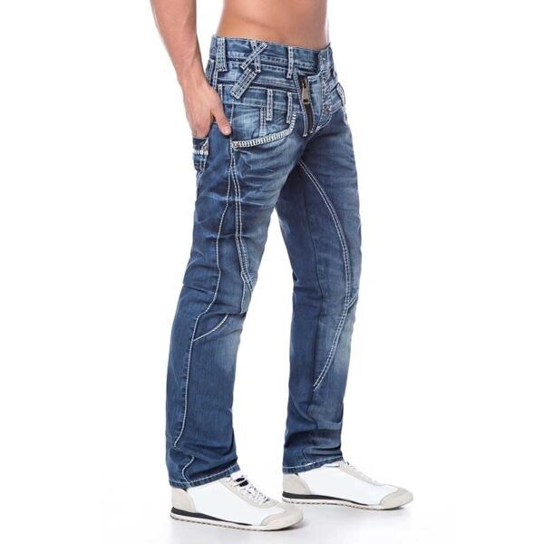 fence-design-blue-denim-jeans-men-c1199 rich result on google SERP when searching for stylish trendy jeans for men