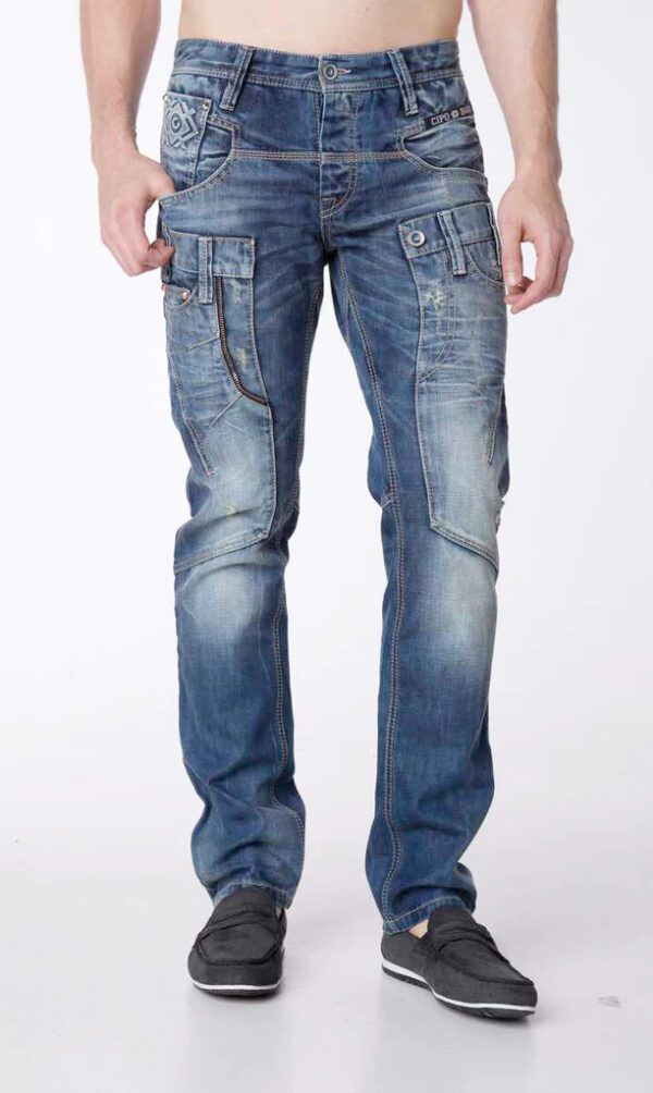 jeans-patch-blue-stylish-denim-jeans-men-1145 brand cipo and baxx