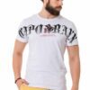 white aesthetic soft cotton printed men tshirt ct768