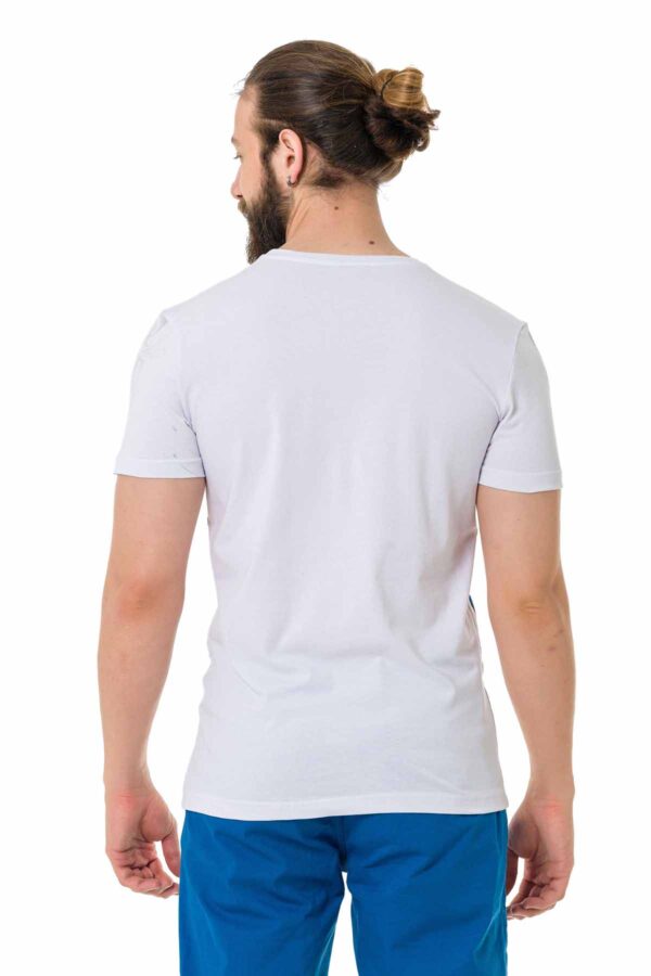 white cotton printed men streetstyle tshirt ct763